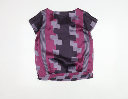 Womens UK Size 12 NEXT Multicoloured Basic Blouse