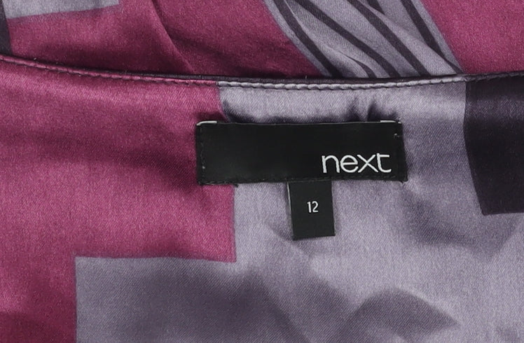 Womens UK Size 12 NEXT Multicoloured Basic Blouse