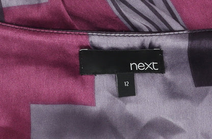 Womens UK Size 12 NEXT Multicoloured Basic Blouse