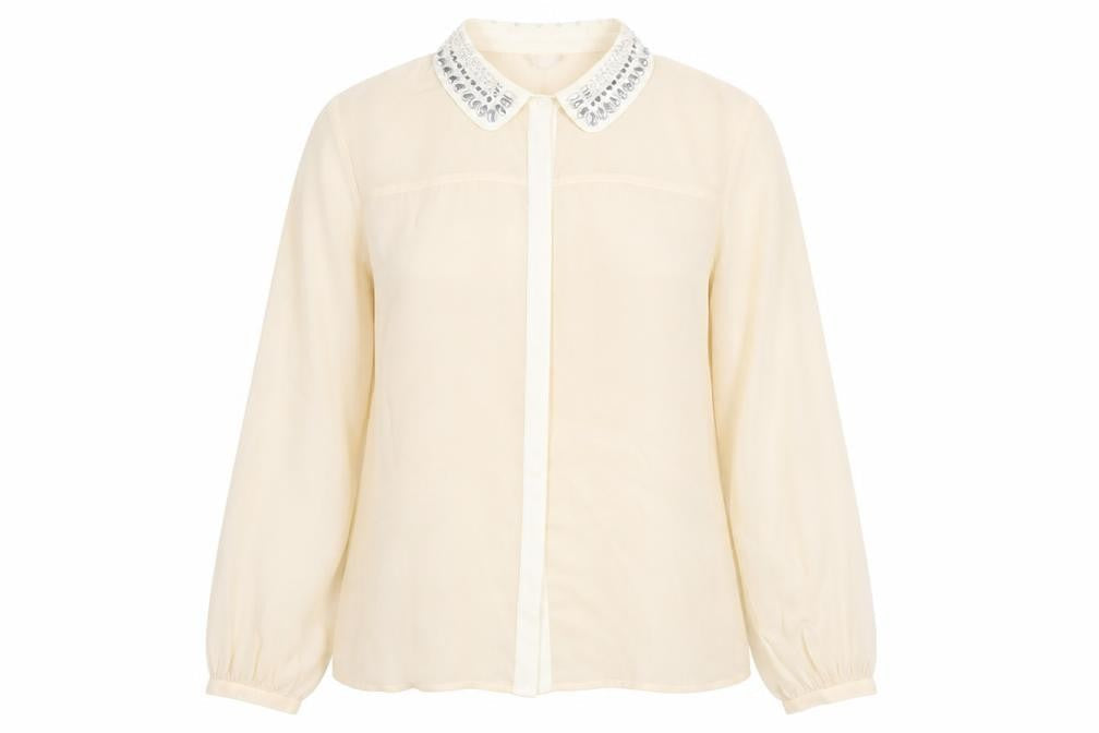 Womens UK Size 14 Limited Collection Beige Basic Blouse