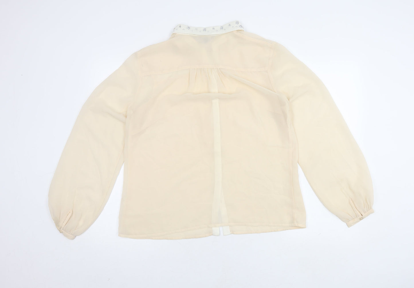 Womens UK Size 14 Limited Collection Beige Basic Blouse