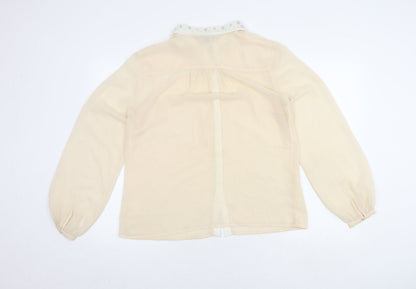 Womens UK Size 14 Limited Collection Beige Basic Blouse