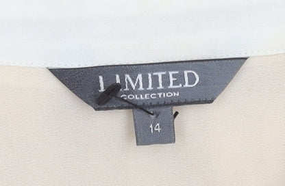 Womens UK Size 14 Limited Collection Beige Basic Blouse