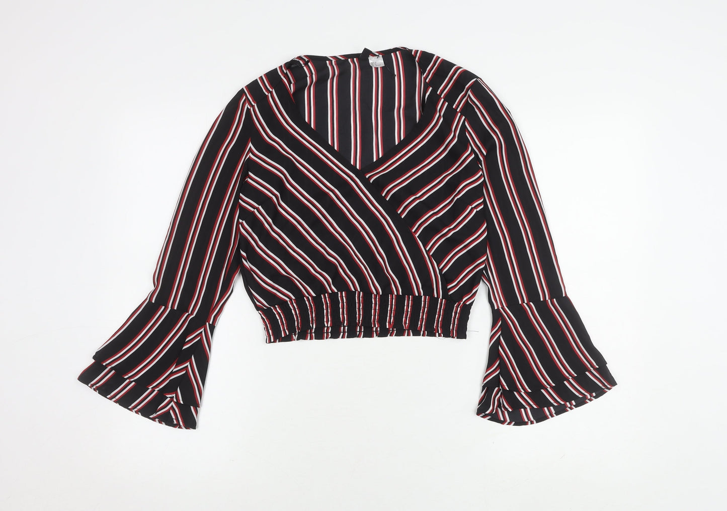Womens UK Size 6 H&M Multicoloured Wrap Blouse