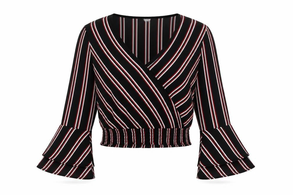 Womens UK Size 6 H&M Multicoloured Wrap Blouse