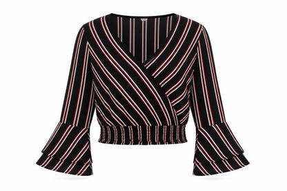 Womens UK Size 6 H&M Multicoloured Wrap Blouse