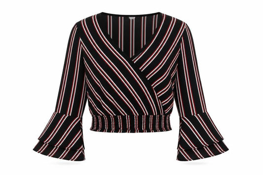 Womens UK Size 6 H&M Multicoloured Wrap Blouse