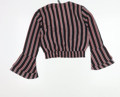 Womens UK Size 6 H&M Multicoloured Wrap Blouse