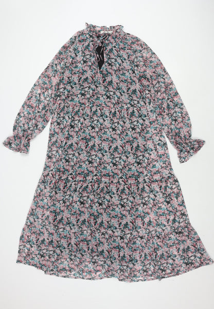 Pull&Bear Women's Floral Multicoloured Dress Size 8