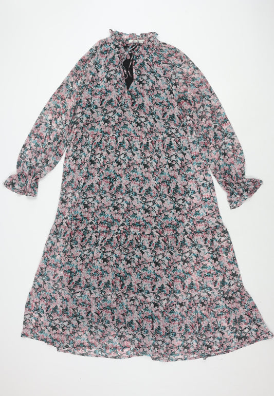 Pull&Bear Women's Floral Multicoloured Dress Size 8