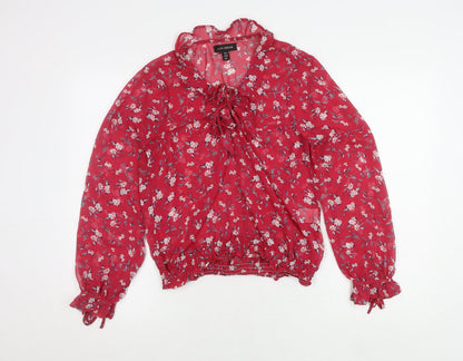 Womens UK Size 12 QED London Red Blouse