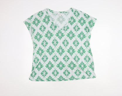 Womens UK Size 16 Marks and Spencer Green Basic T-Shirt