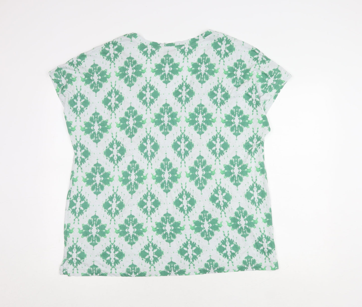 Womens UK Size 16 Marks and Spencer Green Basic T-Shirt