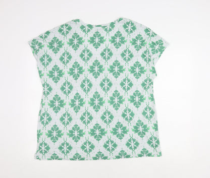 Womens UK Size 16 Marks and Spencer Green Basic T-Shirt