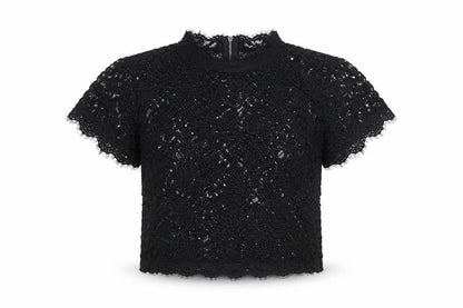 Womens UK Size XS Zara Black Cropped Blouse