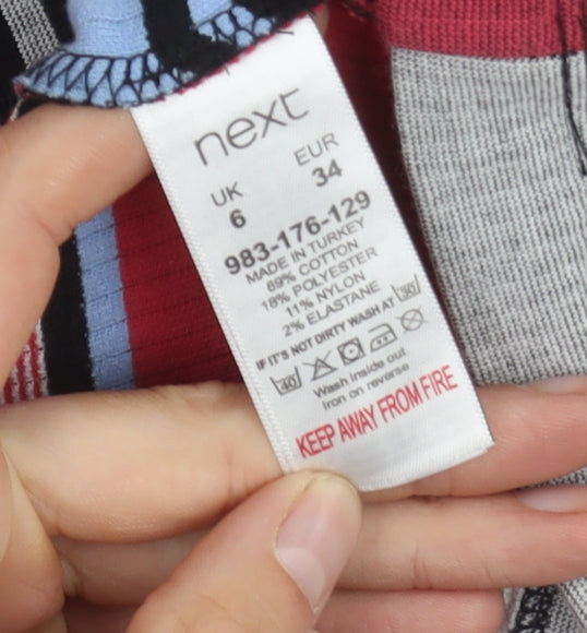 Next Women's Multicoloured Striped Dress Size 6