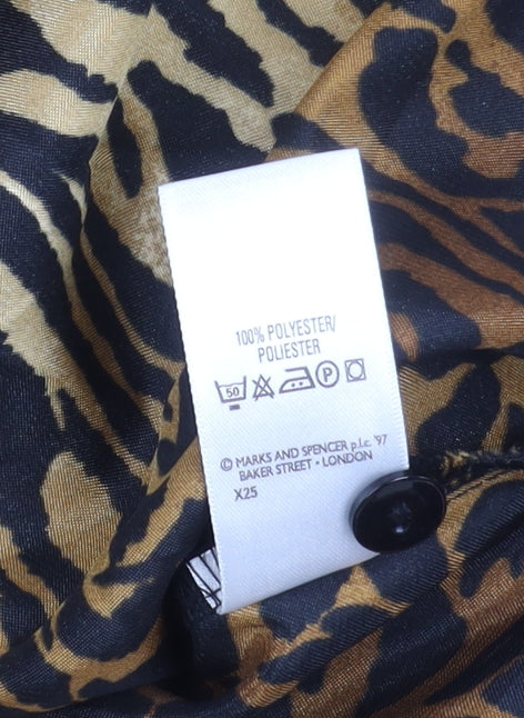 Womens UK Size 12 Marks and Spencer Black Basic Button-Up