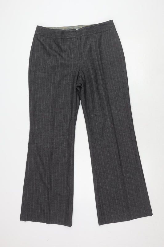 Womens UK Size 14 NEXT Regular Fit Dress Pants Grey Trousers