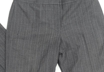 Womens UK Size 14 NEXT Regular Fit Dress Pants Grey Trousers