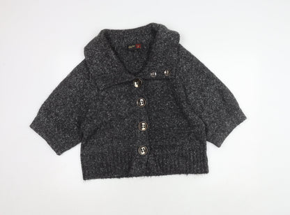Womens UK Size LXL Stephen Y Grey Cardigan Jumper