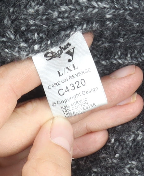 Womens UK Size LXL Stephen Y Grey Cardigan Jumper