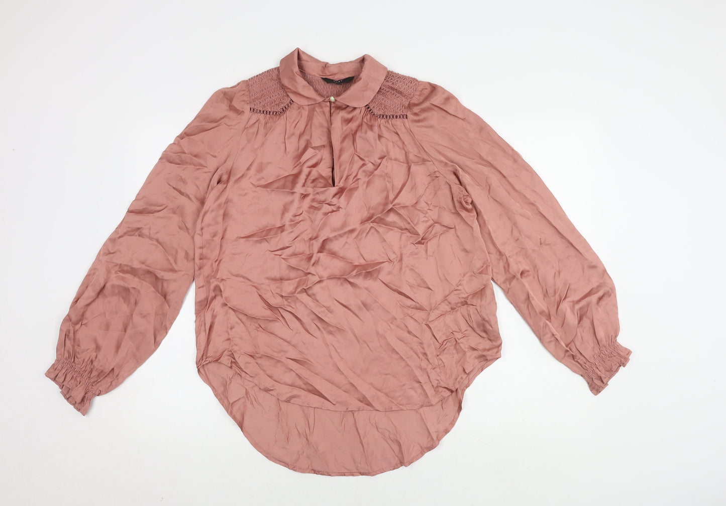 Womens UK Size 10 NEXT Pink Basic Blouse