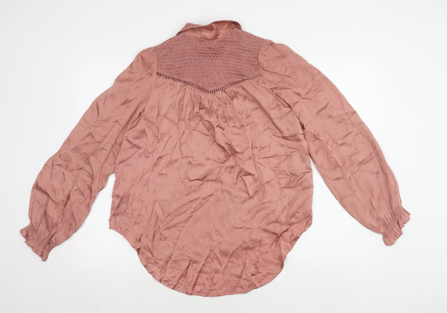 Womens UK Size 10 NEXT Pink Basic Blouse