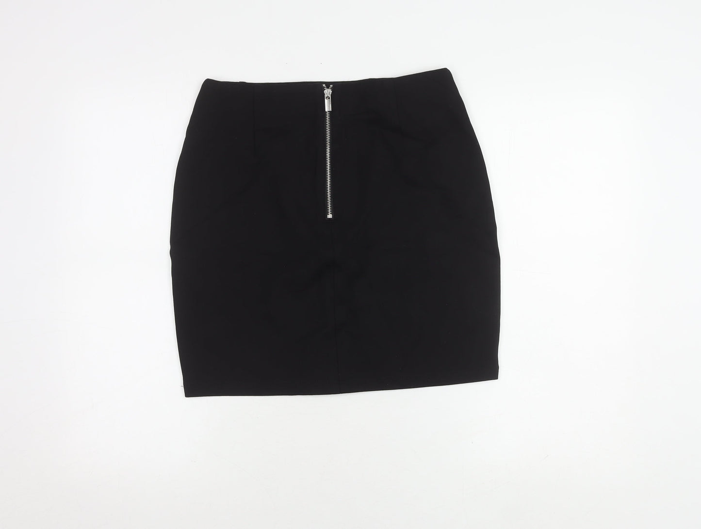 Next Women's Black Size 10 Pencil Skirt with Zip