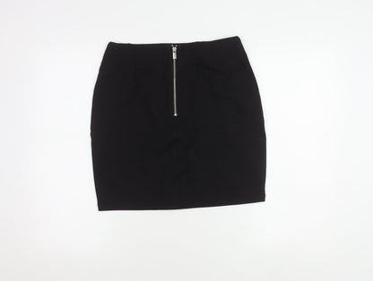 Next Women's Black Size 10 Pencil Skirt with Zip