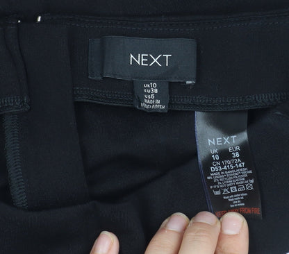 Next Women's Black Size 10 Pencil Skirt with Zip