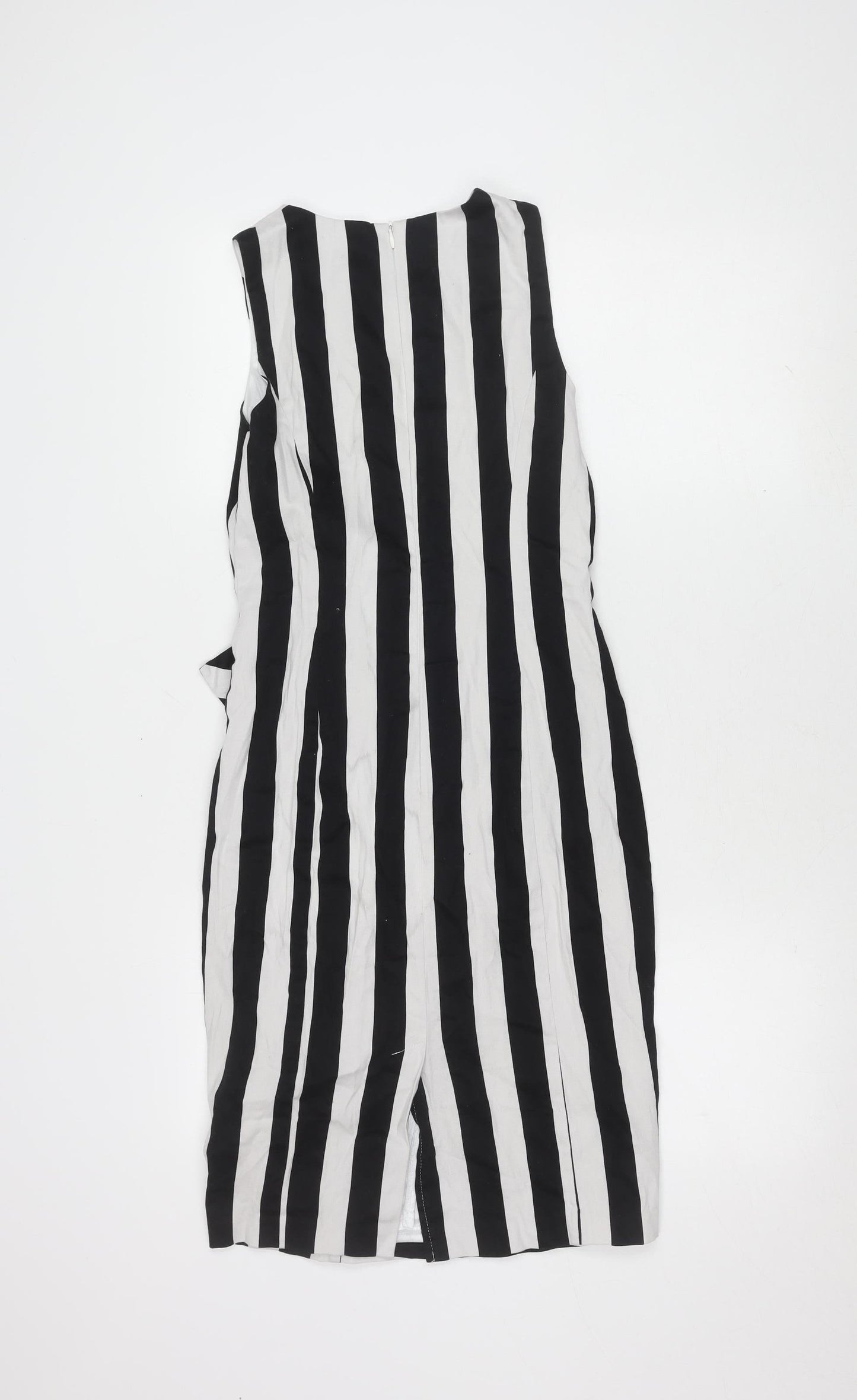Forcast Women's Black Striped Sleeveless Dress