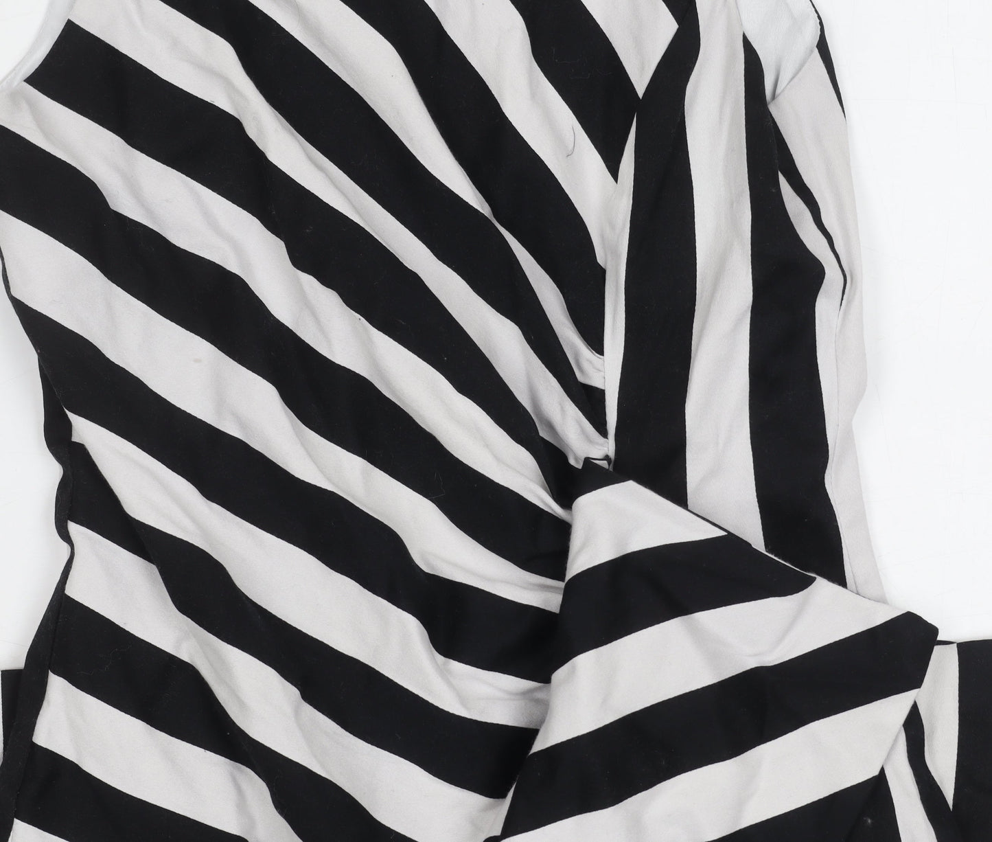 Forcast Women's Black Striped Sleeveless Dress