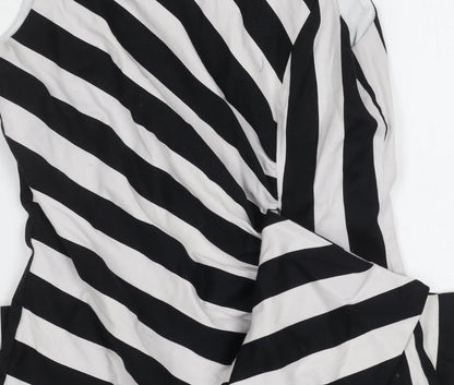 Forcast Women's Black Striped Sleeveless Dress