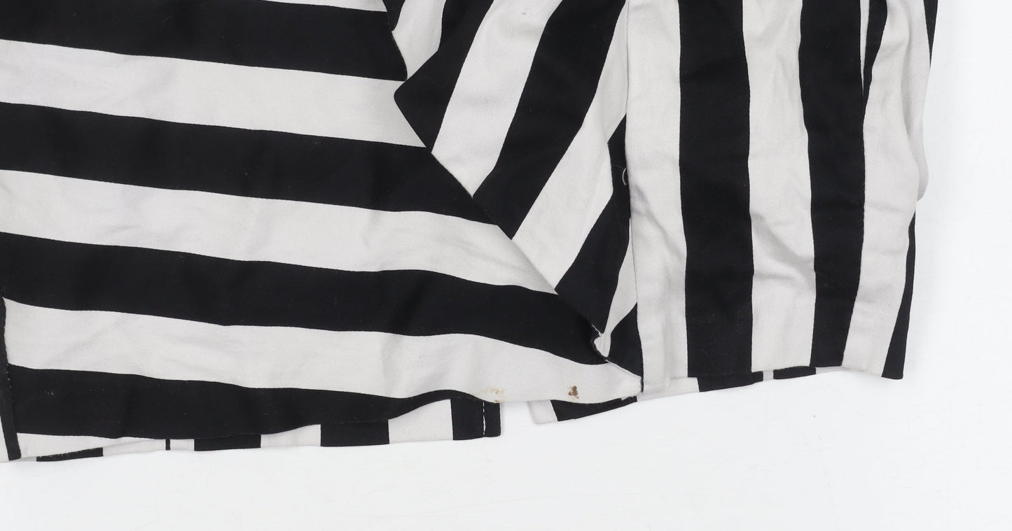 Forcast Women's Black Striped Sleeveless Dress