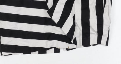 Forcast Women's Black Striped Sleeveless Dress