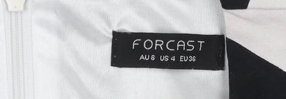 Forcast Women's Black Striped Sleeveless Dress