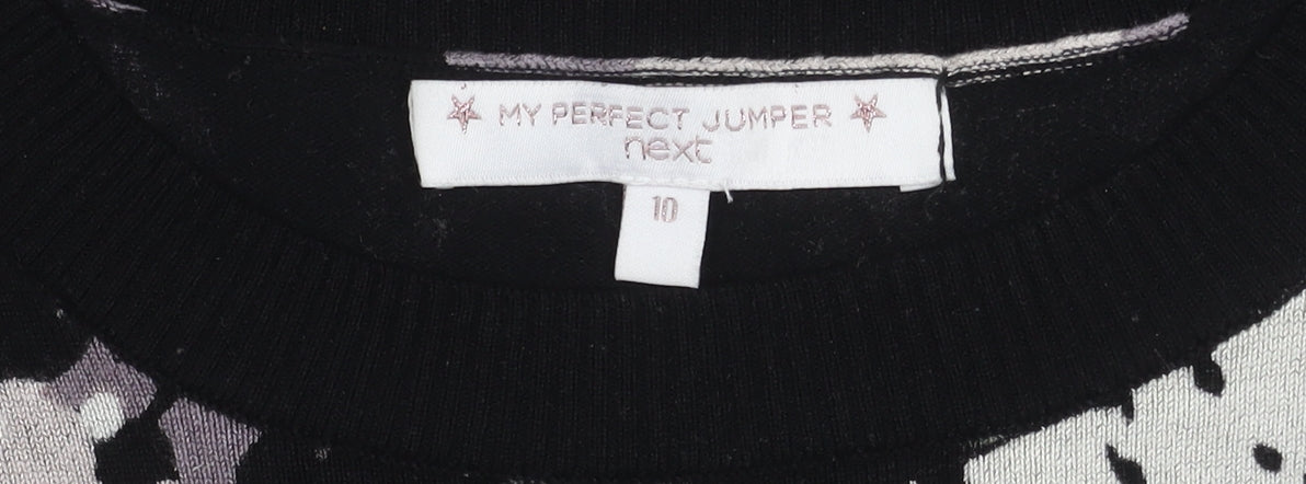 Womens UK Size 10 NEXT Black Jumper Jumper