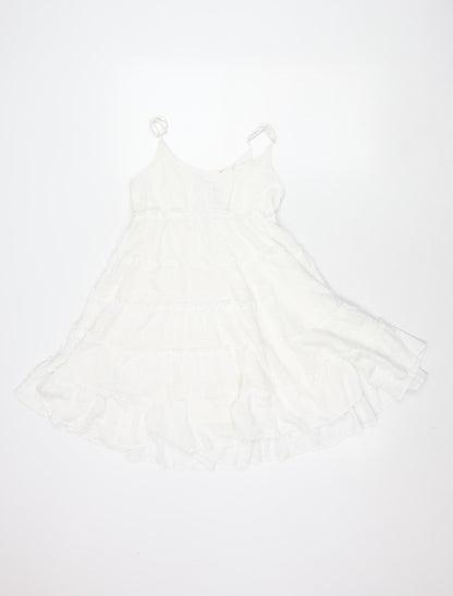 Marks and Spencer Girls Ivory Lace Sleeveless Dress 10-11 Years