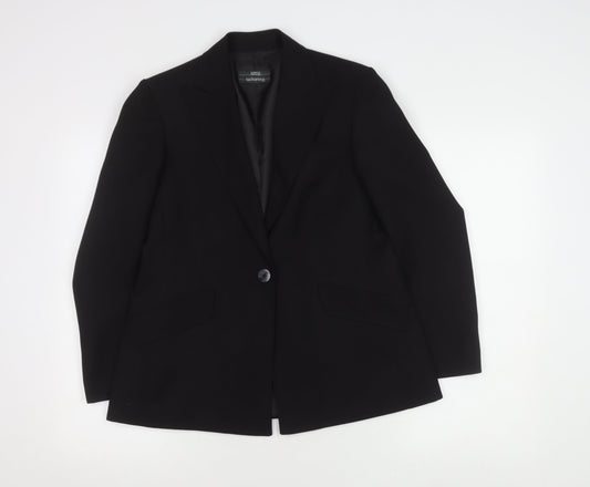 Marks and Spencer Women's Black Blazer, Size 12 Petite