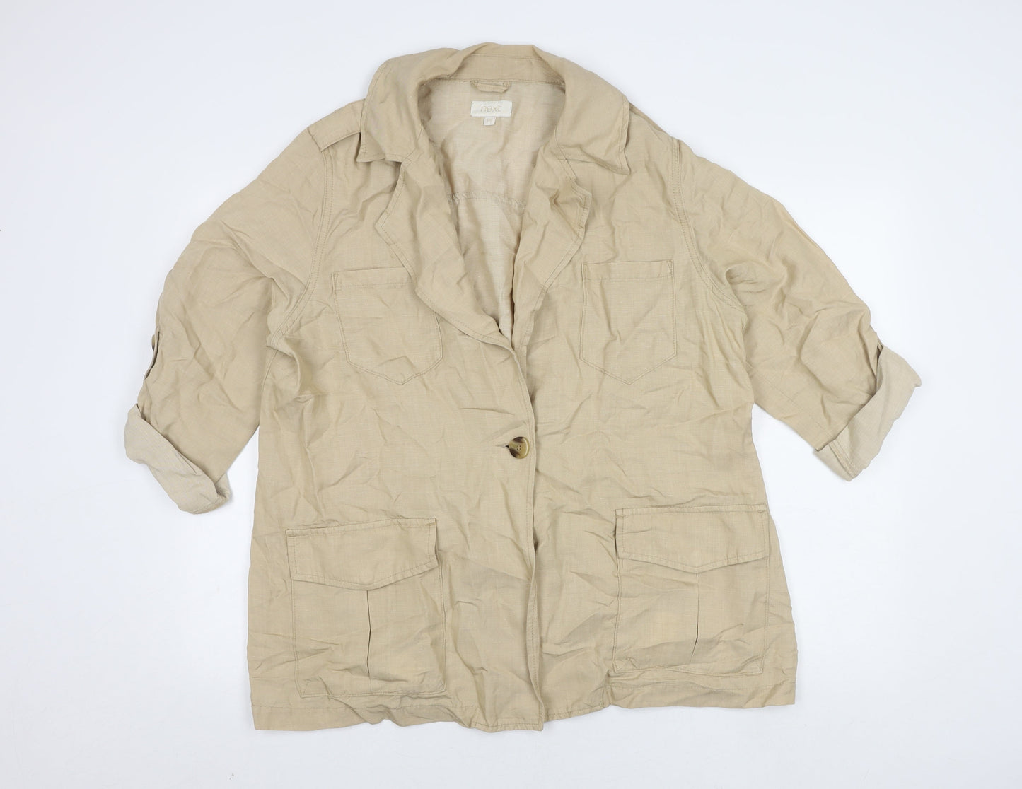 Womens UK Size 18 NEXT Beige Basic Jacket