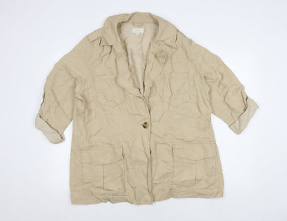 Womens UK Size 18 NEXT Beige Basic Jacket