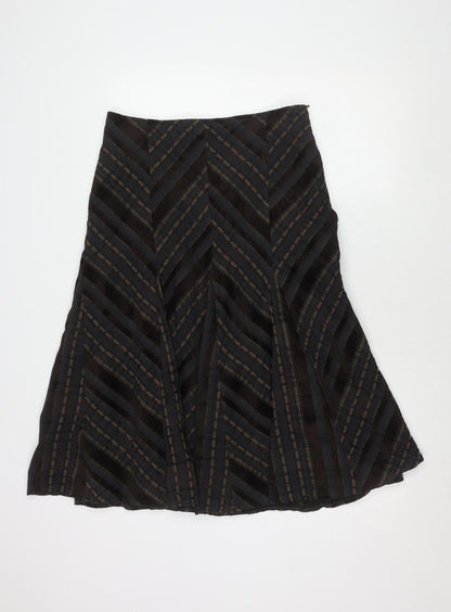 Marks and Spencer Women's Brown Geometric Skirt Size 12
