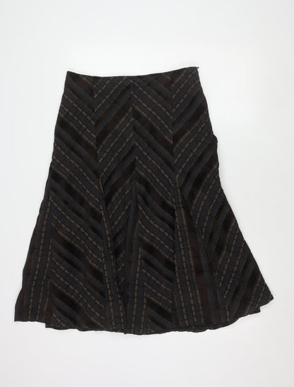 Marks and Spencer Women's Brown Geometric Skirt Size 12
