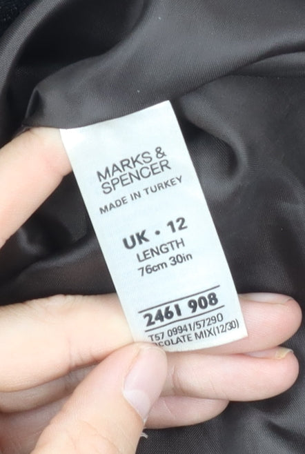 Marks and Spencer Women's Brown Geometric Skirt Size 12