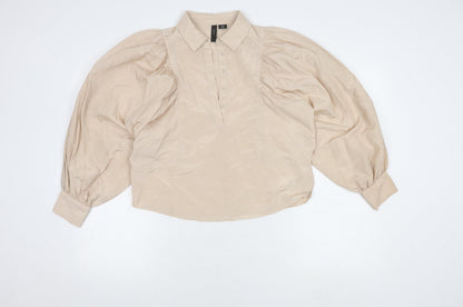Womens UK Size S Y.A.S Beige Cropped Blouse