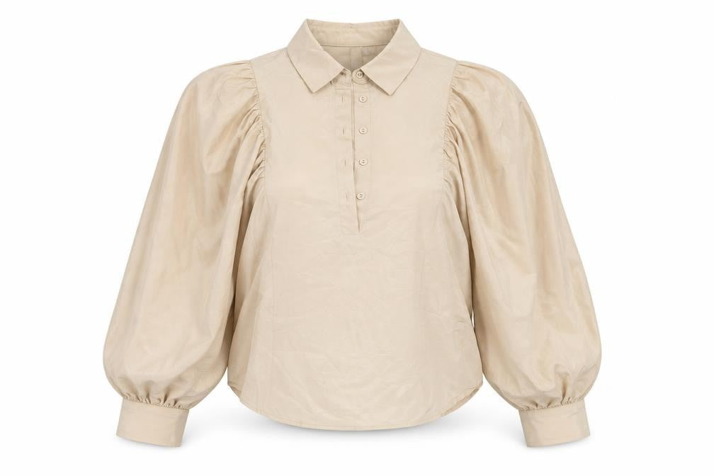 Womens UK Size S Y.A.S Beige Cropped Blouse