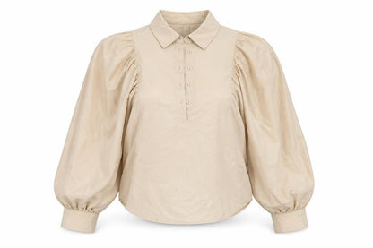 Womens UK Size S Y.A.S Beige Cropped Blouse