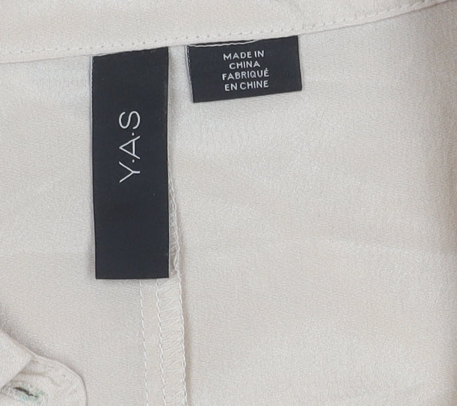 Womens UK Size S Y.A.S Beige Cropped Blouse