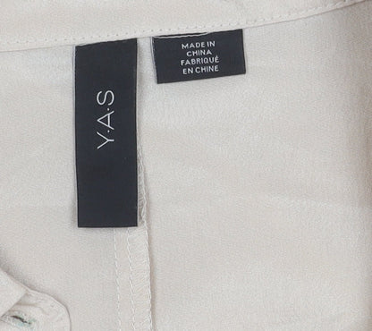 Womens UK Size S Y.A.S Beige Cropped Blouse