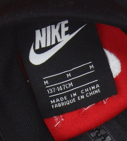 Nike Boys Red Colourblock Half Zip Sweater M